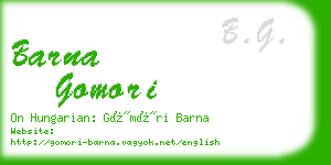 barna gomori business card